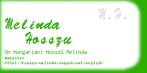 melinda hosszu business card