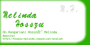 melinda hosszu business card